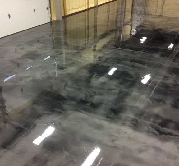 Metallic epoxy floor